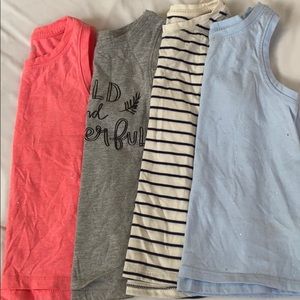 Toddler girl 4T cat & Jack tanks